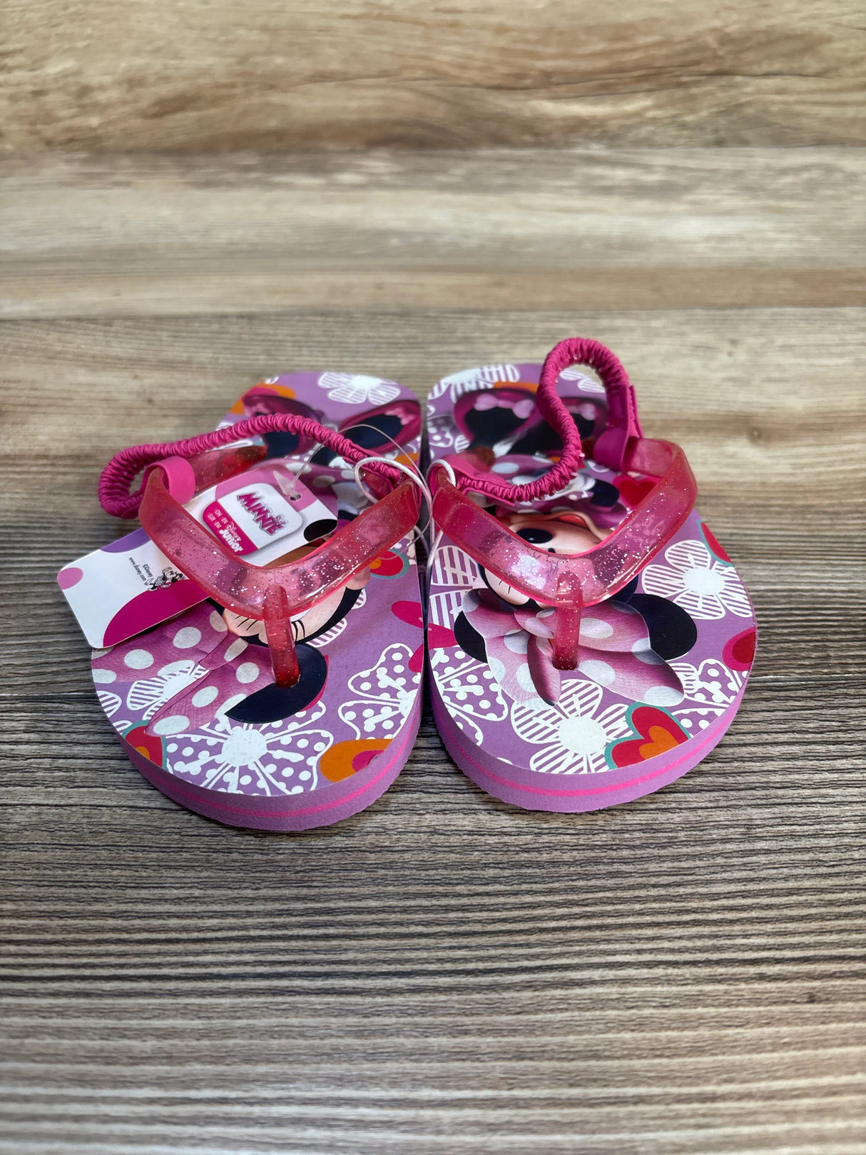 NEW Disney Junior Minnie Mouse Flip Flops Purple sz 7/8c