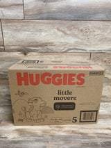 NEW Box of Huggies Little Movers Baby Disposable Diapers 120ct, Size 5