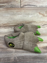 Jurassic World Dinosaur 3D Claw Feet Plush Slippers Brown sz 7/8c