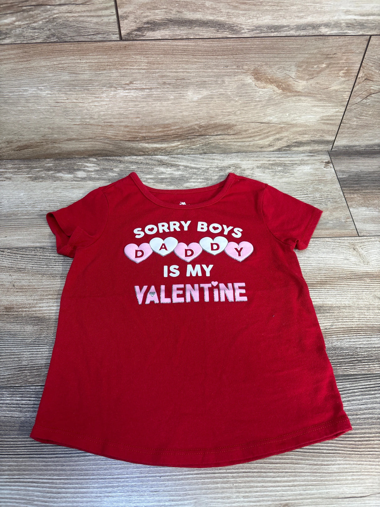 Way To Celebrate Valentines Day Sorry Boys Shirt Red sz 4T