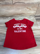 Way To Celebrate Valentines Day Sorry Boys Shirt Red sz 4T