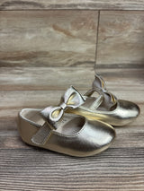 Felix & Flora Mary Jane Bow Dress Flats Gold sz 6c