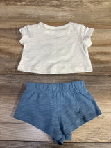 Cloud Island 2pc Shirt & Shorts Set White sz Newborn