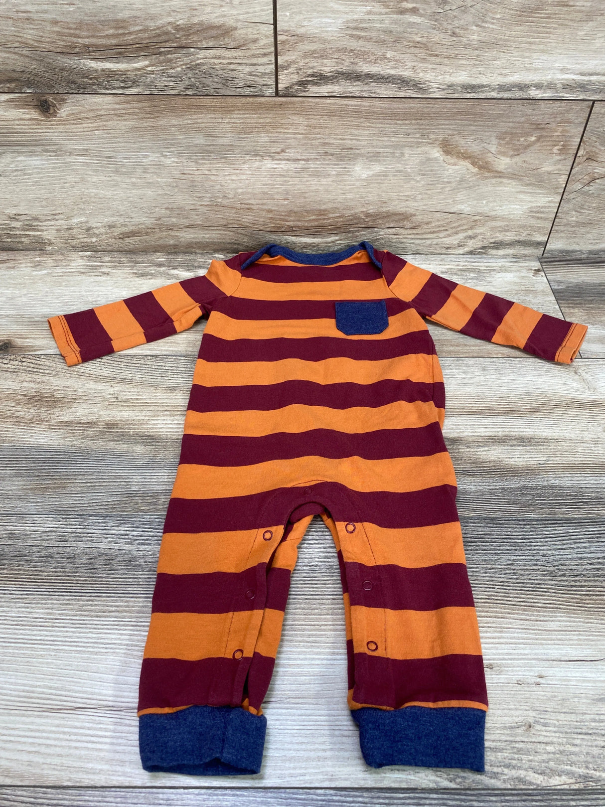 Cat & Jack Striped Coverall Orange sz 6-9m