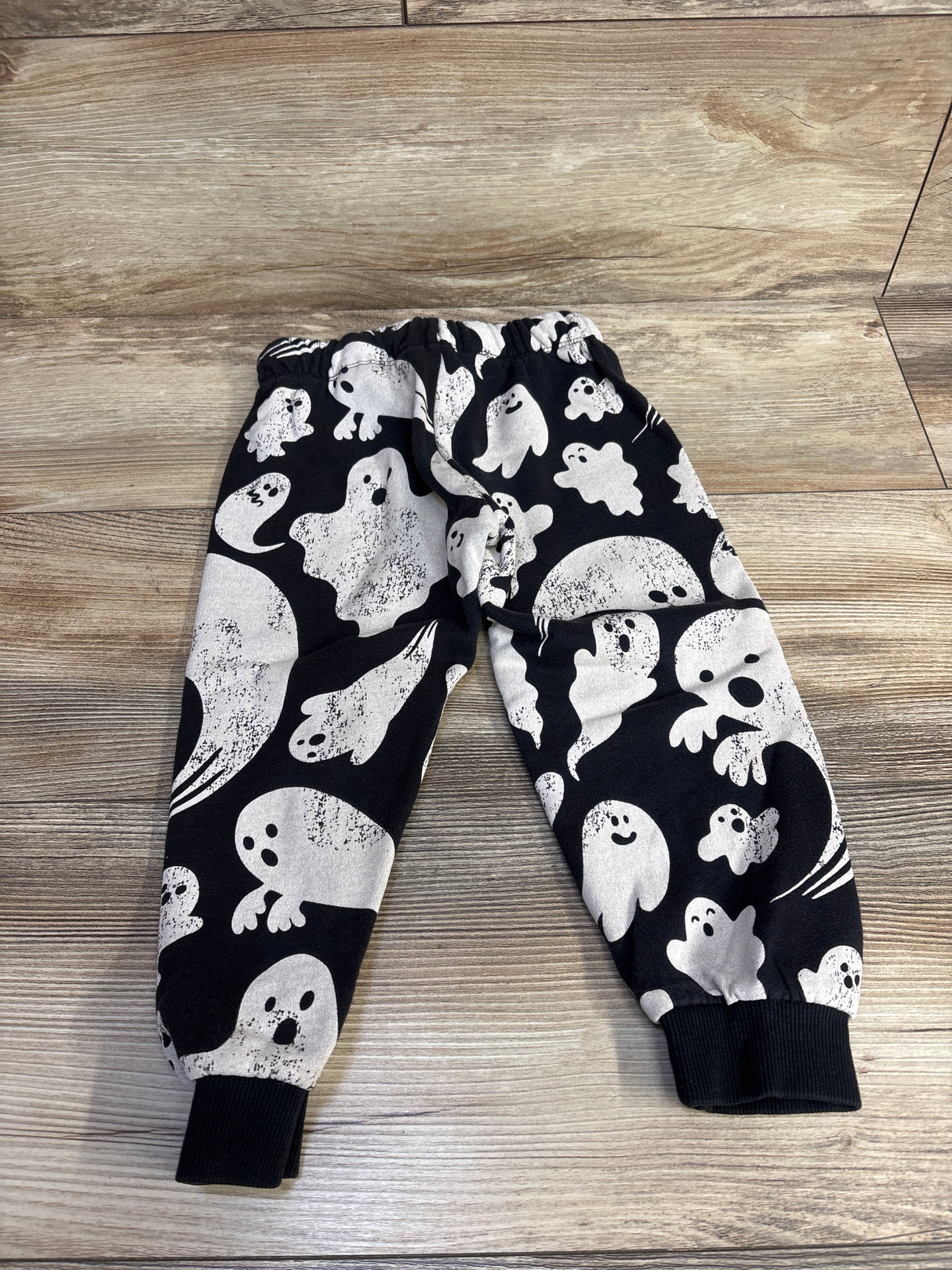 H&M Ghost Print Drawstring Pants Black sz 3T