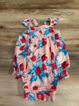 Posh P. Strawberry Bamboo Bubble Romper Pink sz 12-18m