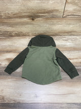 Old Navy Hooded Henley Shirt Green sz 18-24m