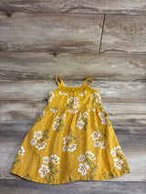 Carter's Linen-Blend Floral Sleeveless Dress Yellow sz 5T