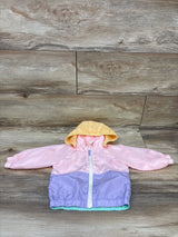 H&M Colorblock Hooded Windbreaker Jacket Pink sz 6m