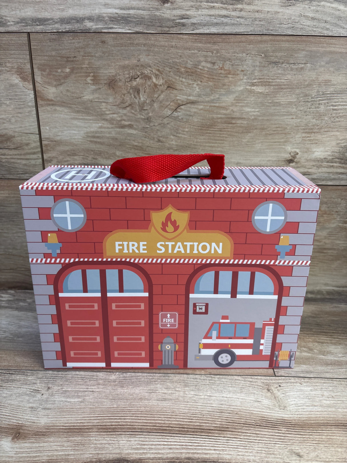 Mud Pie Wooden Fire Station Playset 14pc
