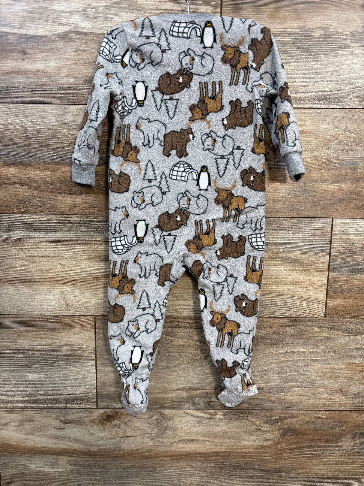 Simple Joys Animal Print Blanket Sleeper Grey sz 12m - Me n Mommy To Be