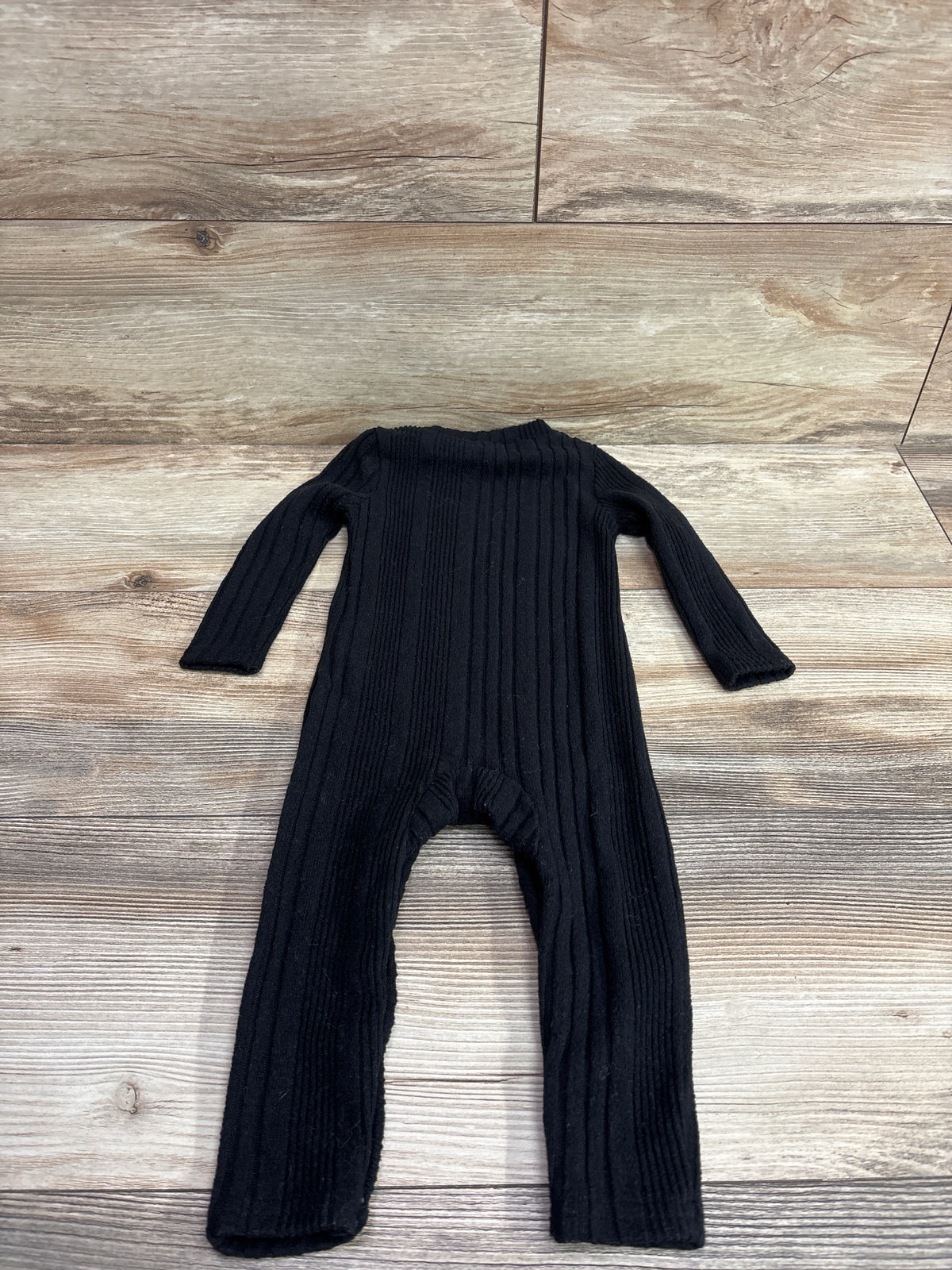 Shein Rib-Knit Coverall Black sz 9-12m