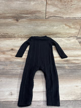 Shein Rib-Knit Coverall Black sz 9-12m