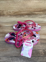 NEW Disney Junior Minnie Mouse Flip Flops Purple sz 7/8c