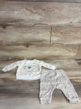 Disney Baby Winnie The Pooh Plush Sweatshirt & Bottoms Set Ivory sz 6-9m