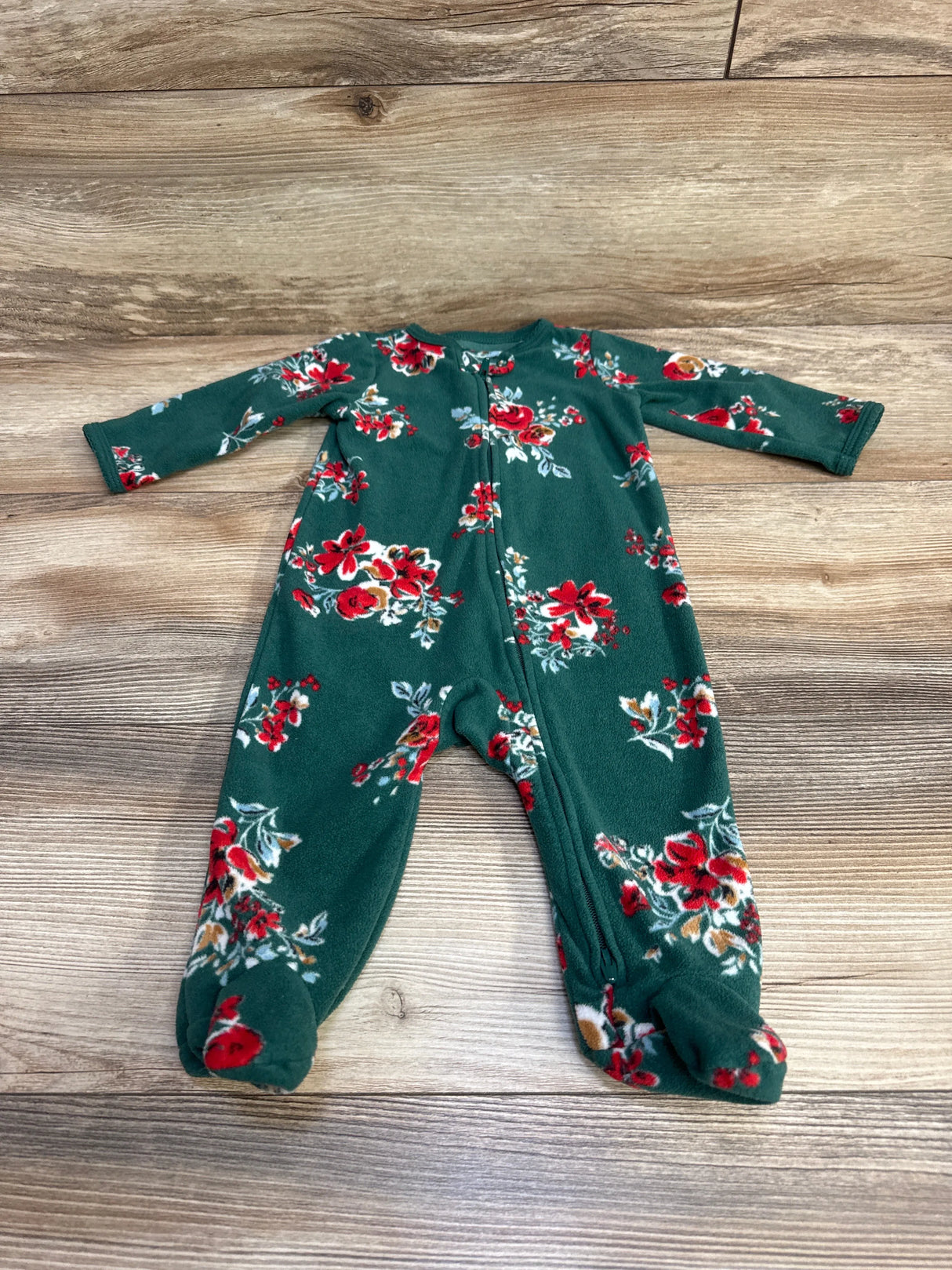 Carter's Floral Blanket Sleeper Green sz 6m - Me n Mommy To Be