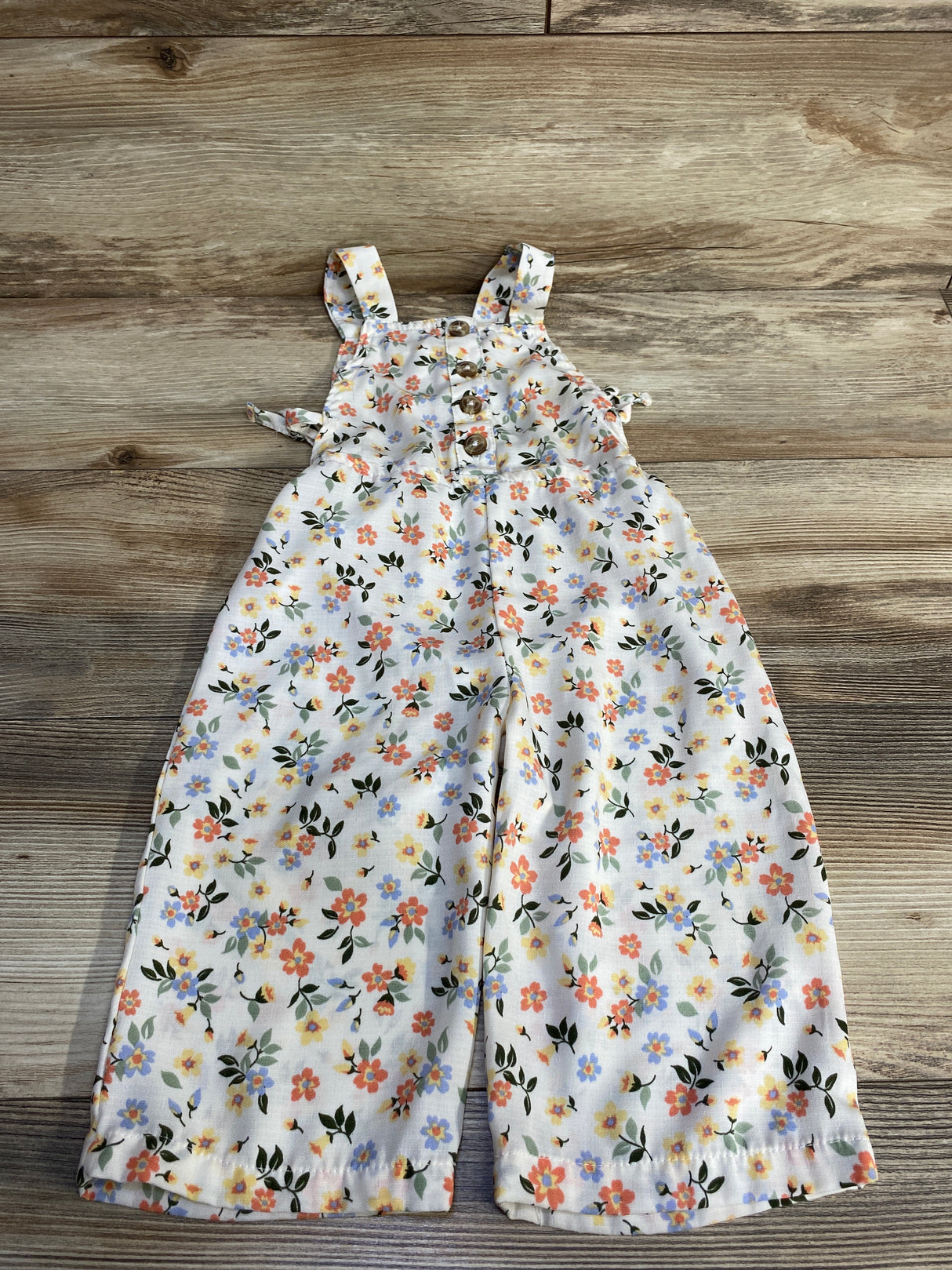 Little Lass Floral Jumpsuit White sz 2T