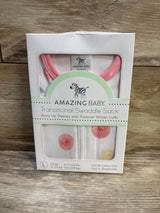 NEW Amazing Baby Transitional Arms Up Swaddle Sack White sz 6-9m
