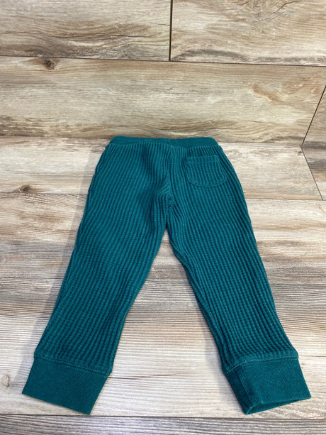 Cat & Jack Drawstring Waffle Knit Joggers Green sz 4T - Me n Mommy To Be