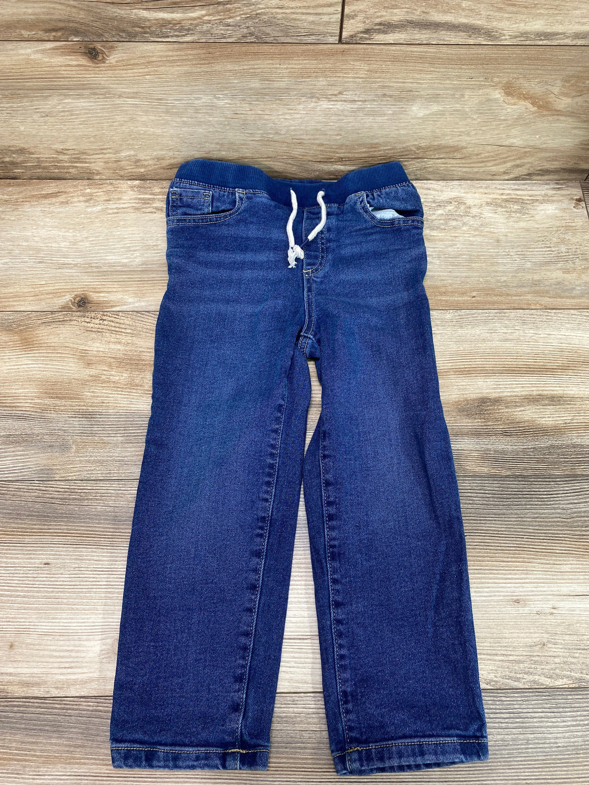 Okie Dokie Knit Waist Drawstring Jeans Blue sz 5T