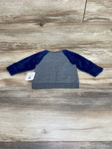 NEW Rene Rofe Plush Sweatshirt Navy/Grey sz 3-6m