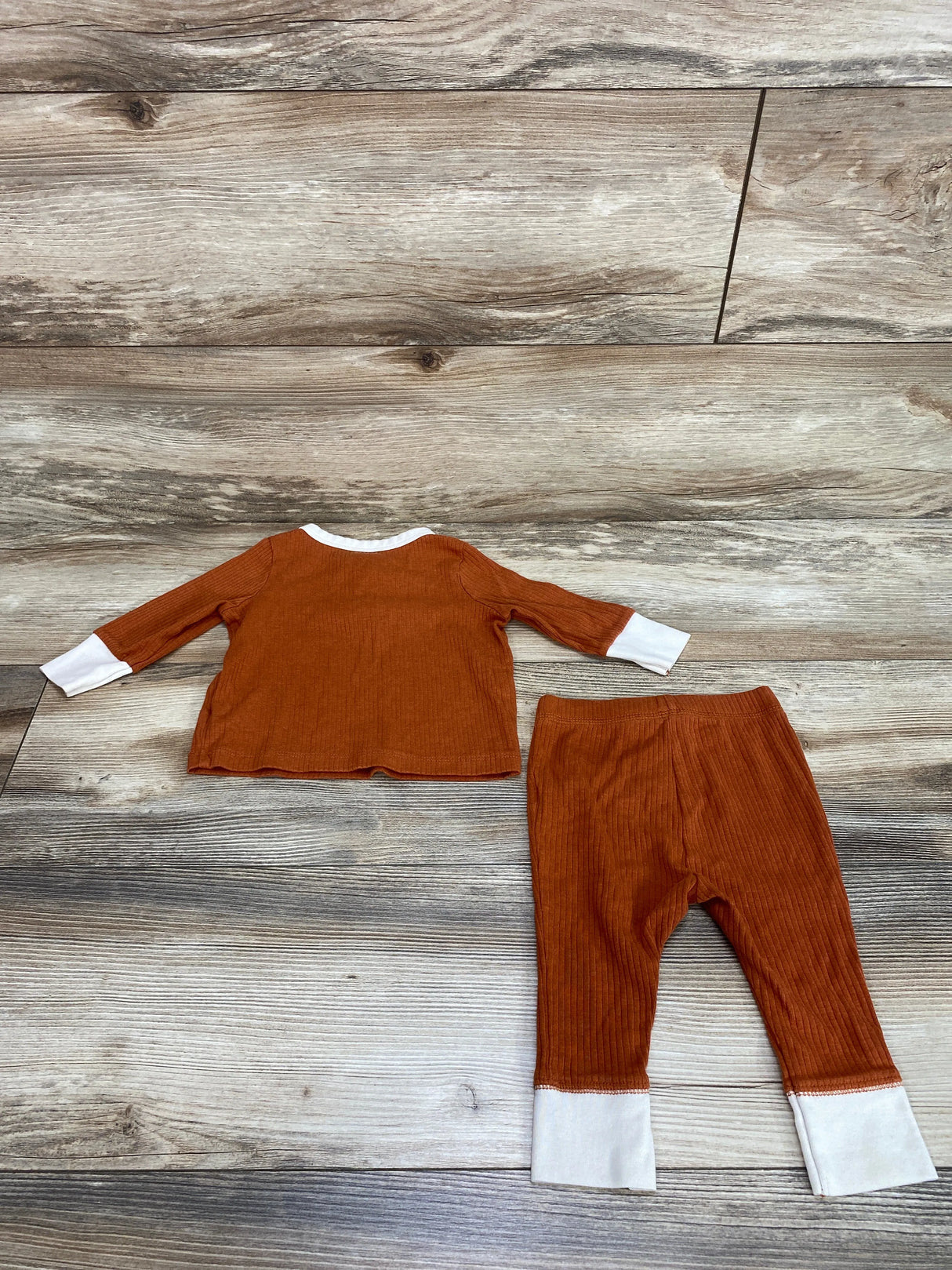 Cat & Jack 2pc Ribbed Henley Shirt & Pants Cinnamon sz 3-6m