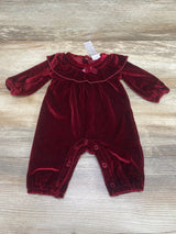 Baby Starters Velvet Coverall Red sz Newborn