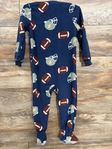 Carter's Football Blanket Sleeper Navy sz 3T
