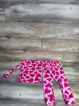 Cat & Jack 2pc Heart Velour Pajama Set Pink sz 5T