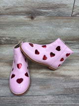 Janie & Jack Metallic Heart Boots Candy Pink sz 10c