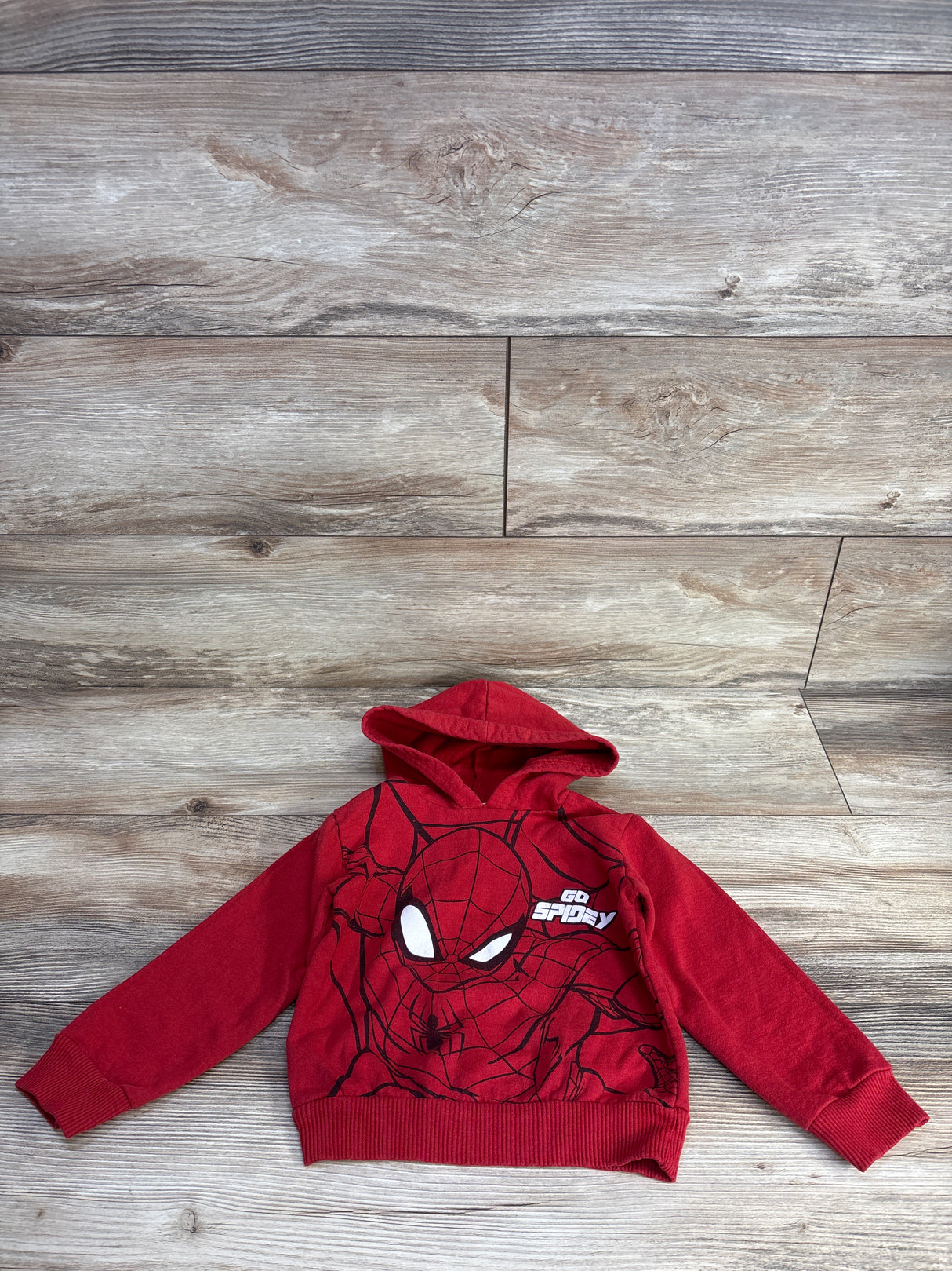 Marvel 'Go Spidey' Pull Over Hoodie Red sz 3T