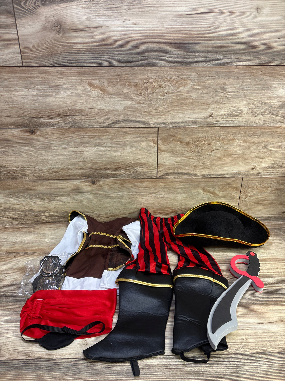 G.C 9pc Captain Pirate Costume sz 3-5T