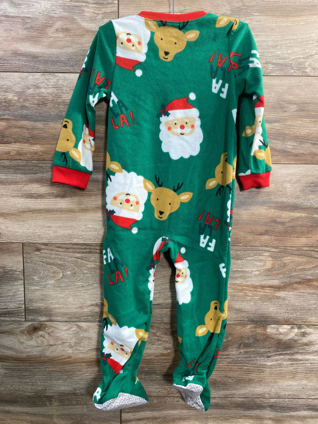 Carter's Santa Blanket Sleeper Green sz 3T