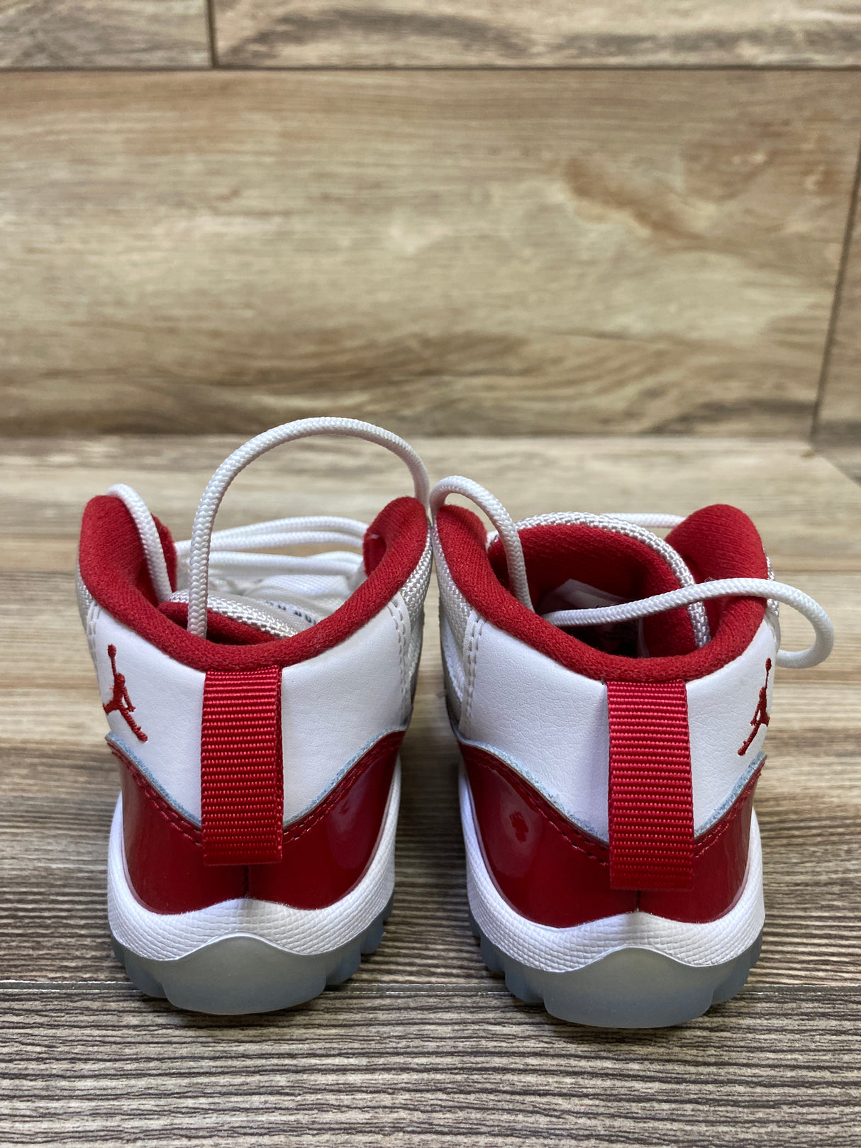 Air Jordan 11 Retro TD 'Cherry' Sneakers, White/Red sz 6c