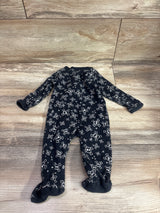 Honest Baby Skull Print Sleeper Black sz 0-3m