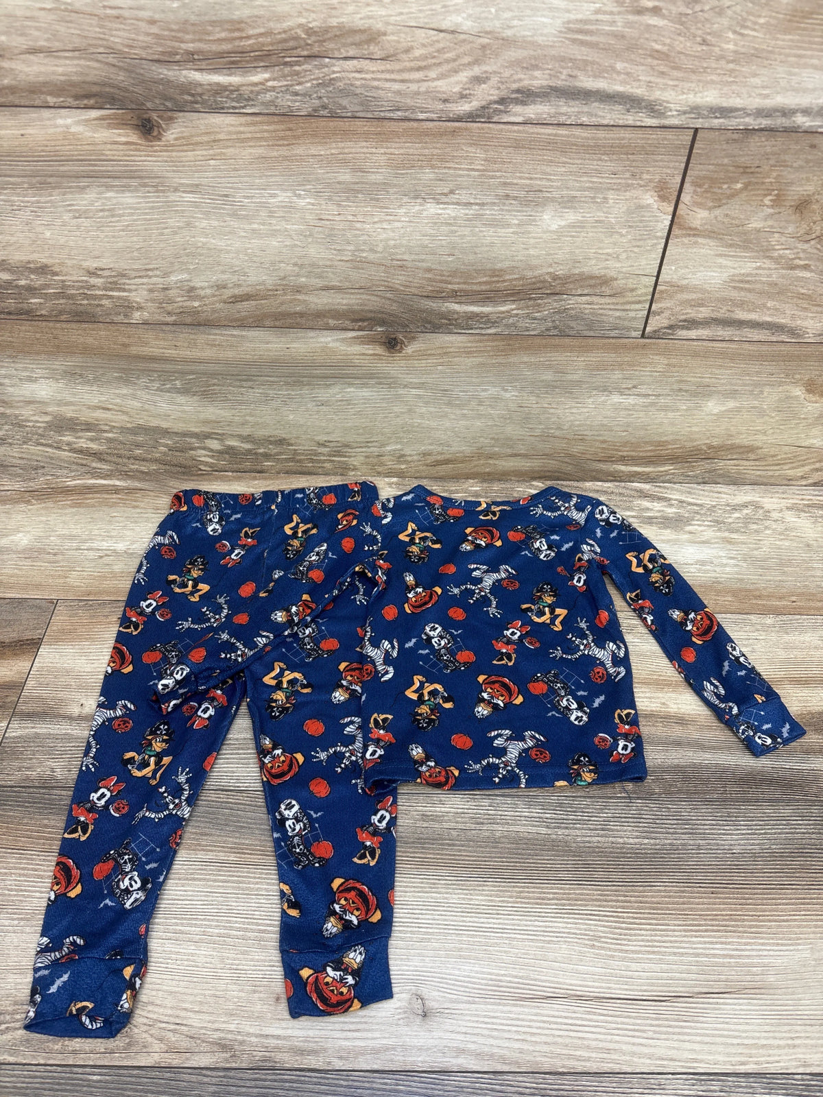 Disney 2pc Mickey Mouse Halloween Pajama Set Navy sz 3T