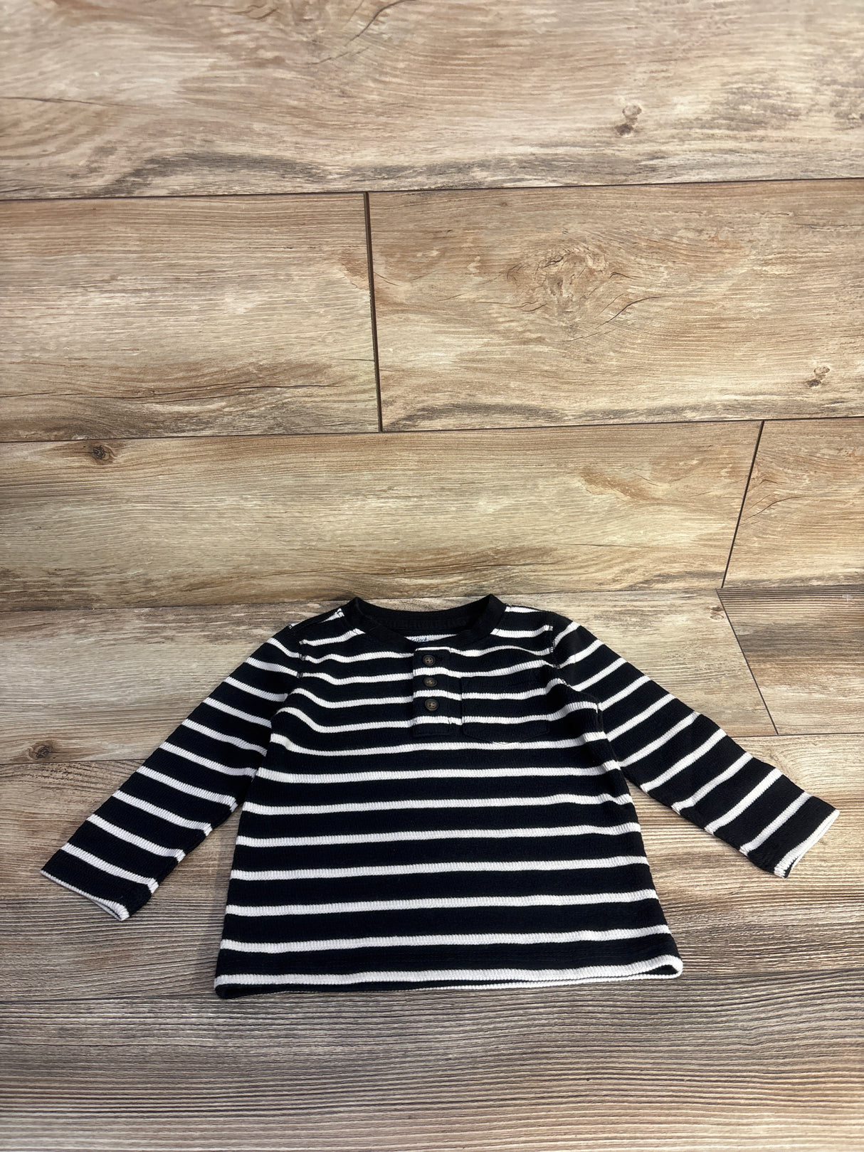 Cat & Jack Ribbed Pocket Shirt Black sz 2T