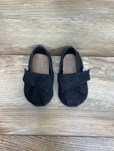 Toms Alpargata Glitter Shoes Black Sz 4c