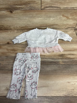 Disney Baby 2pc Marie Sweatshirt & Bottoms Set Grey sz 0-3m