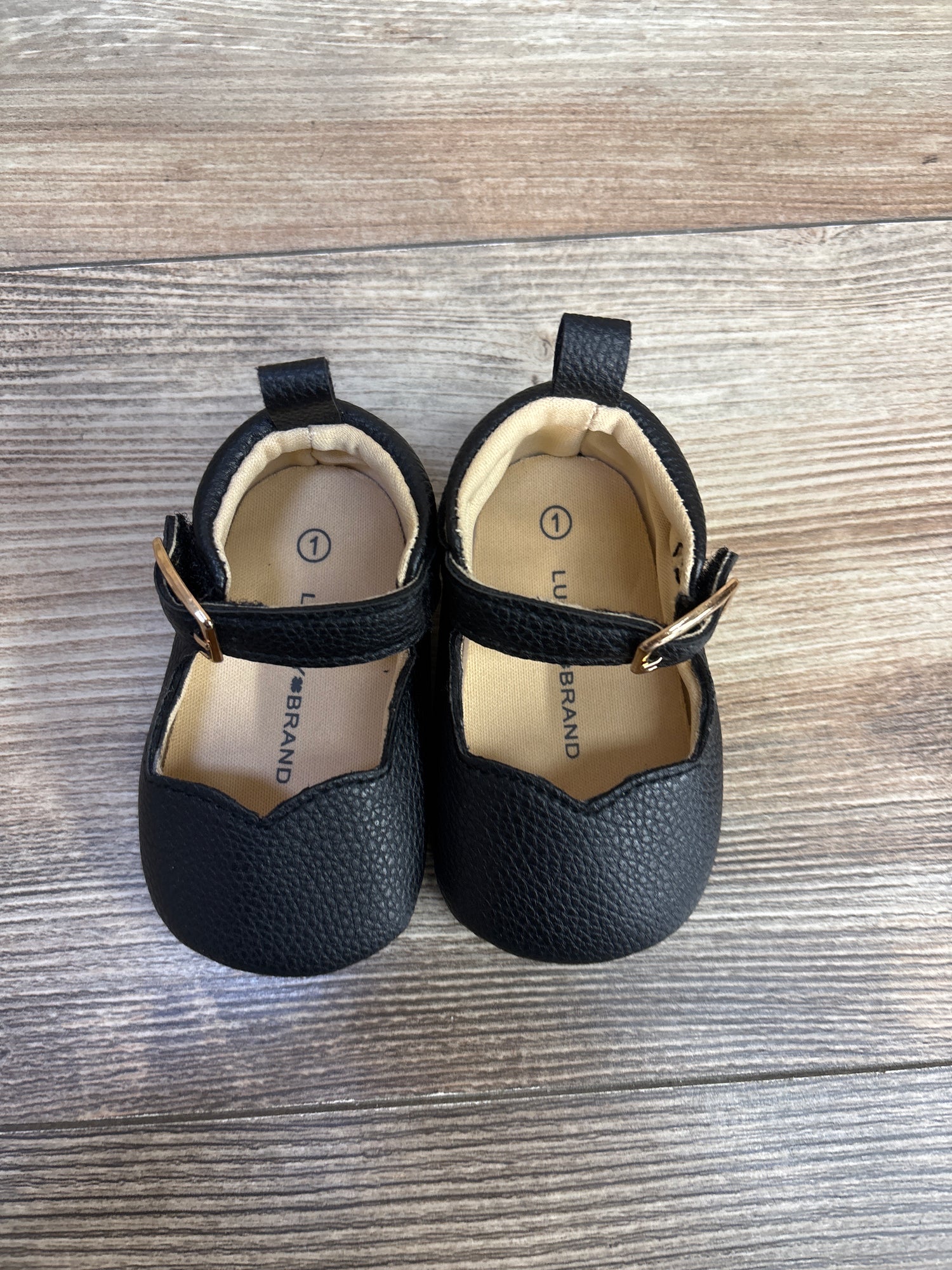 Lucky Brand Mary Jane Crib Shoes Black sz 1c