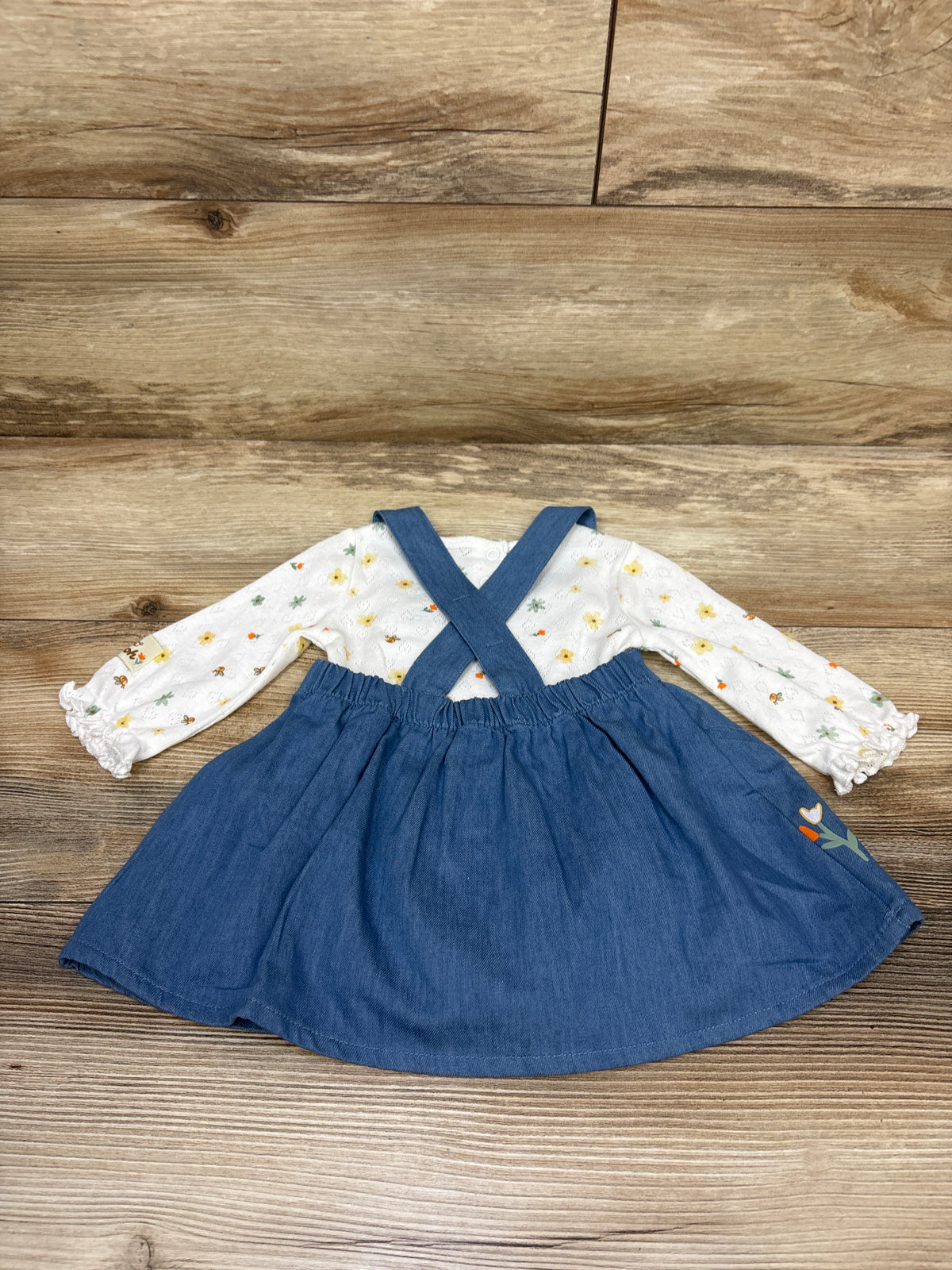 Disney Baby 2pc Winnie The Pooh Long Sleeve Bodysuit & Skirtall Set White sz 0-3m