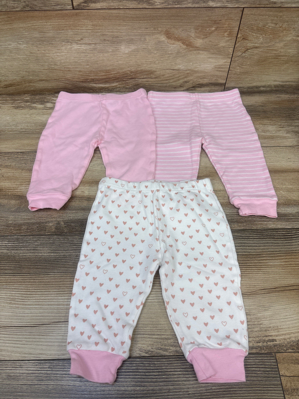 MAMIMAKA 3pk Pull-On Pants Pink sz 9m