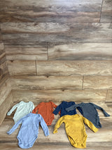 Honest Long Sleeve Bodysuits 6pk Yellow sz 3-6m