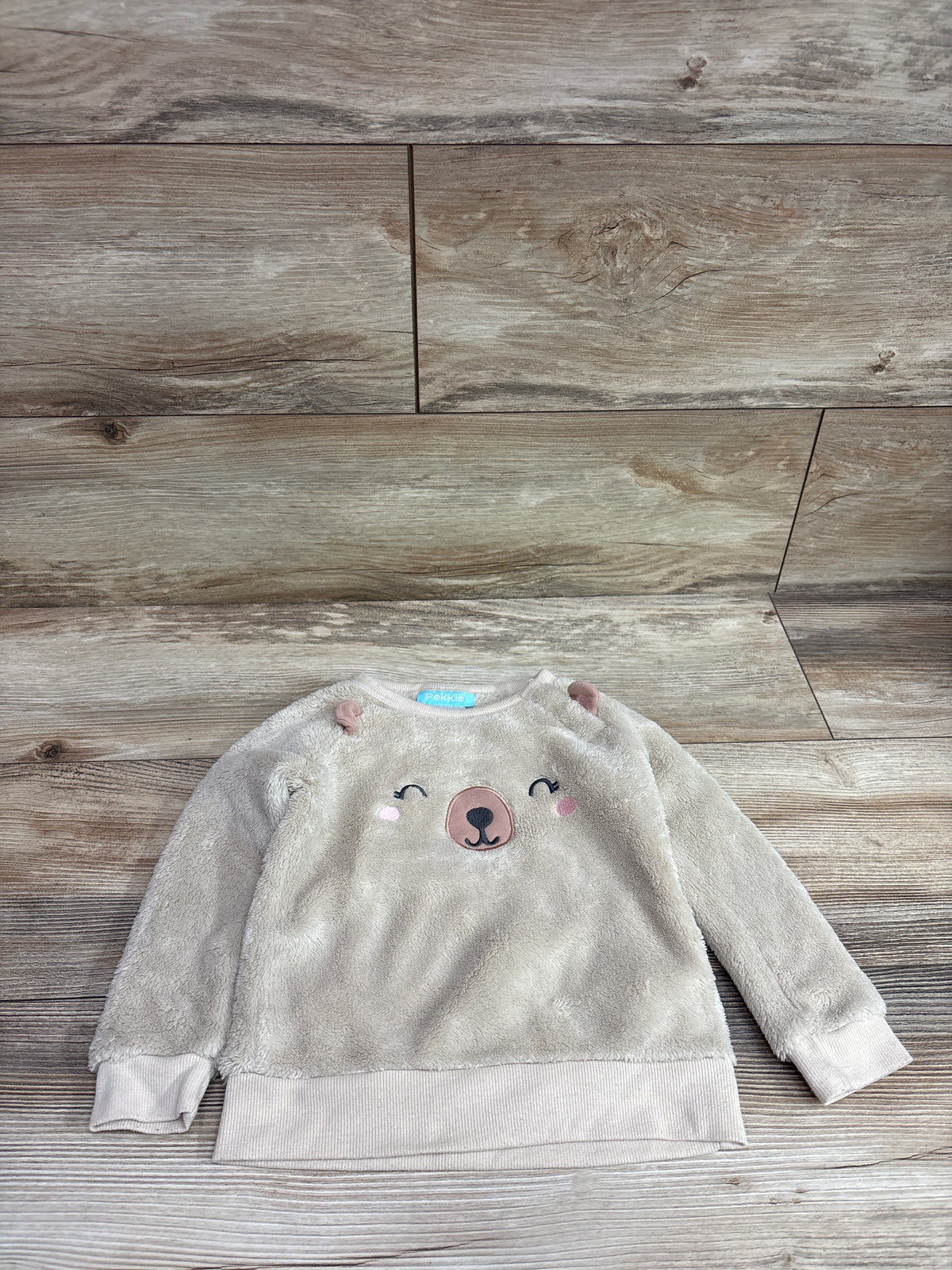 Pekkle Plush Sweatshit Tan sz 24m