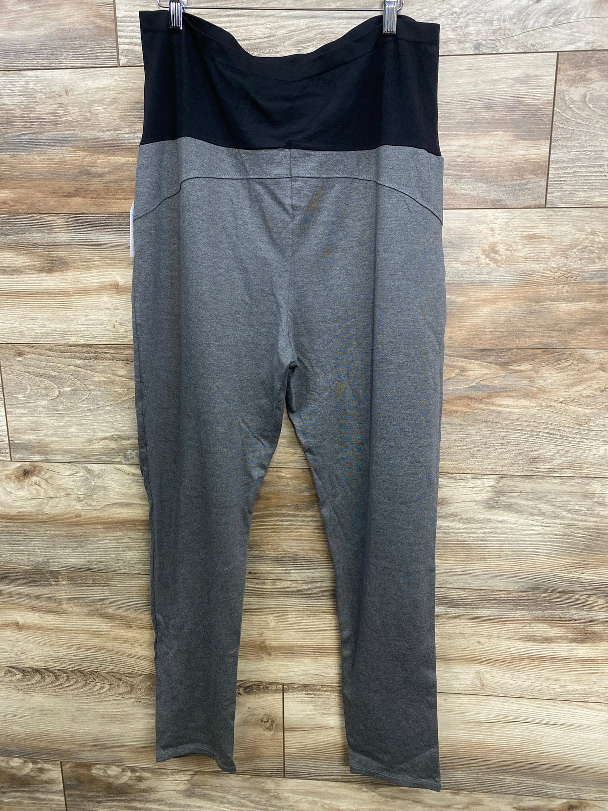 NEW Time and Tru Maternity Full Panel Ponte Legging Grey sz XXL