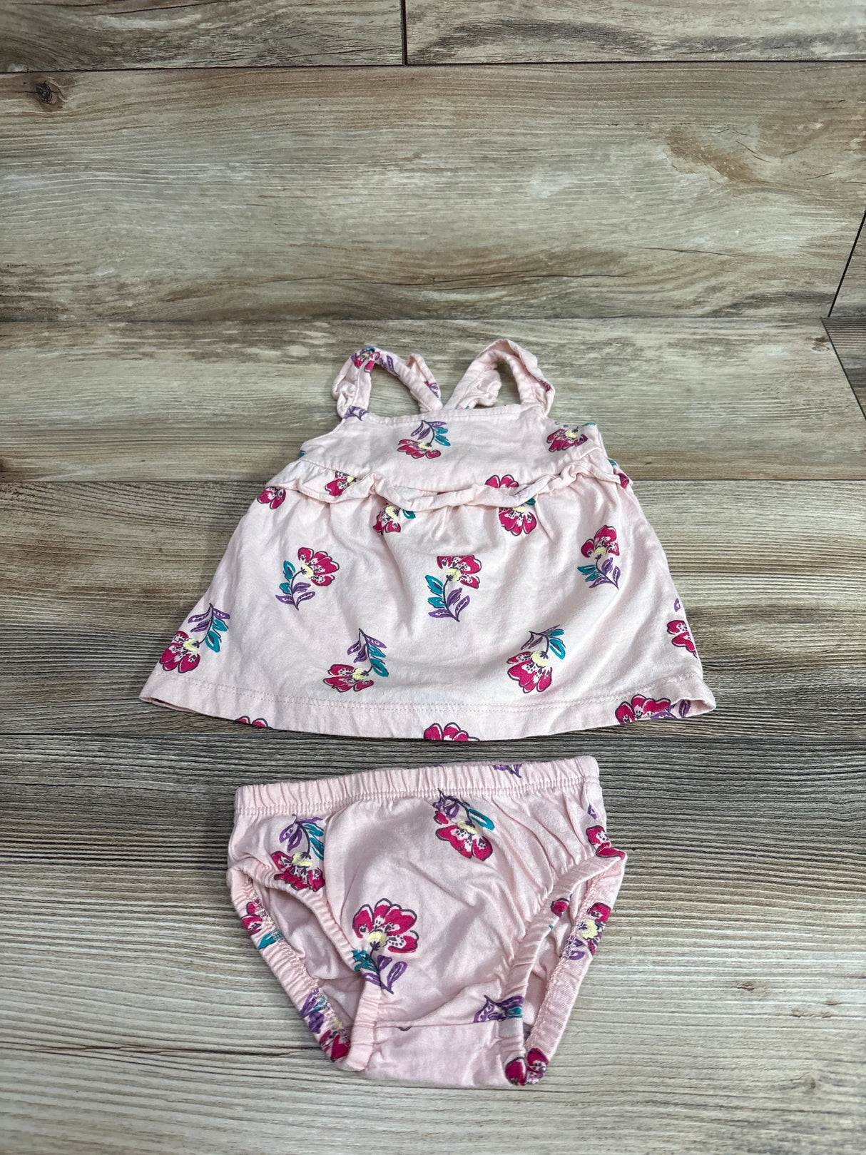 Carter's 2pc Floral Dress & Bloomers Pink sz 3m
