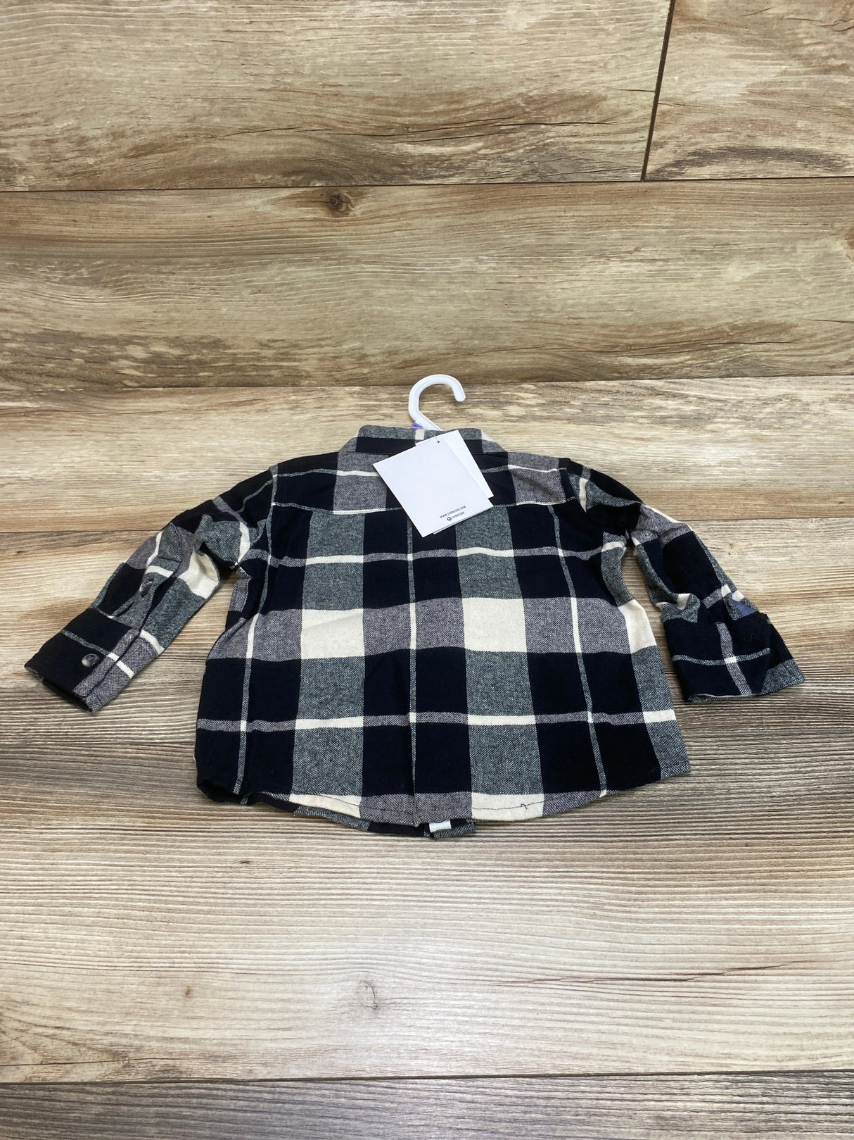 NEW Sovereign Code Plaid Flannel Shirt Black sz 12m