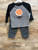 NEW Cat & Jack 2pc Boo Shirt & Joggers Set Black sz 18m