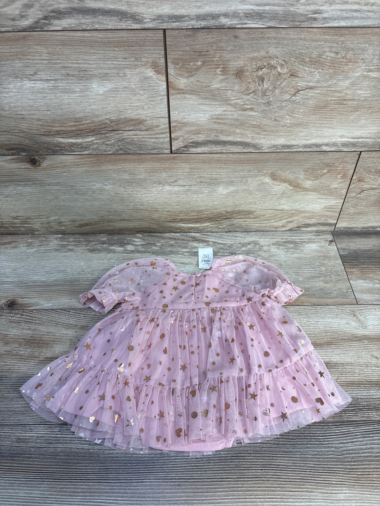 NEW Baby Gap 2pc Metallic Tulle Dress & Bloomers Pink sz 0-3m