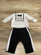 Celebrate 2pc My First New Year Shirt & Joggers White sz 0-3m
